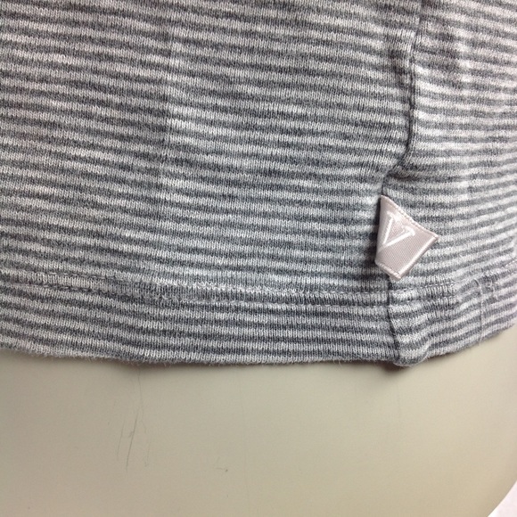 DONATION SALE VS Gray Half Sleeve Striped T Shirt - Picture 5 of 6